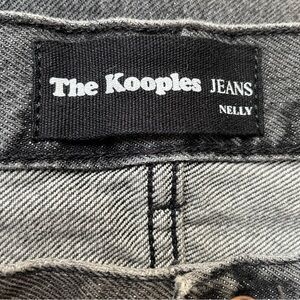 The Kooples Nelly Patchwork Black Jeans Size 26 Raw Hem